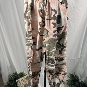 Rothco Pink Camo Cargo Pants M Y2K Utility Streetwear Parachute Ramie Cotton